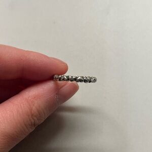 Pandora Silver Small Hearts Ring